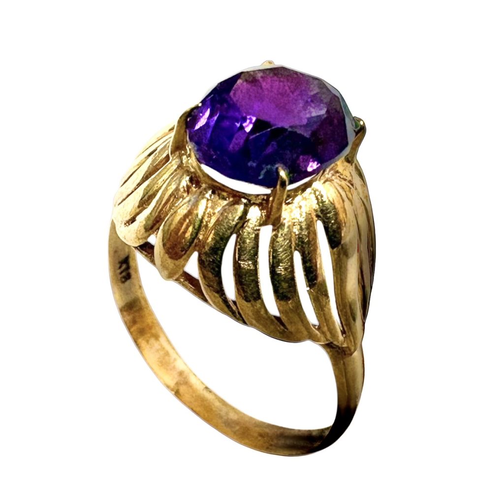 【K18 (金)】アメジスト リング