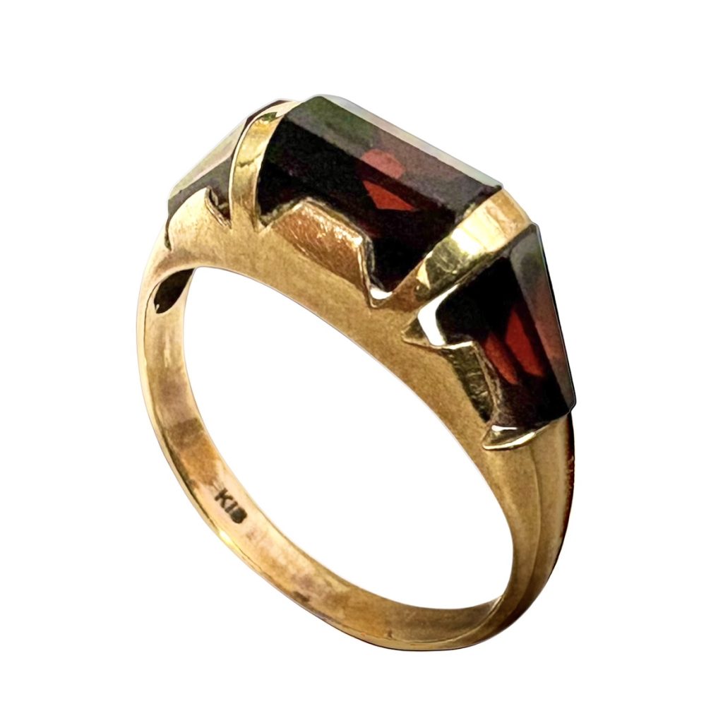【K18 (金)】ガーネット リング