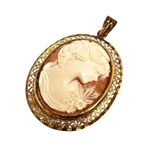 【K18 (金)】カメオ ブローチ