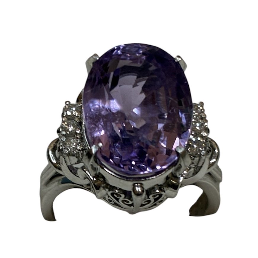 【Pt900 リング】アメジスト 弘前市