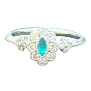 K18WG トルマリン付きリング　買取り