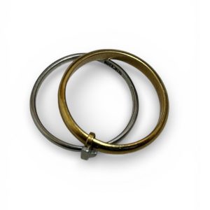 金とプラチナ ツインリング（コンビリング）　札幌市　白石区　菊水