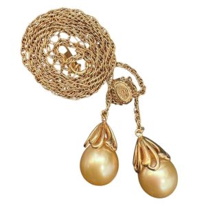 K18（18金）パール付き ネックレス