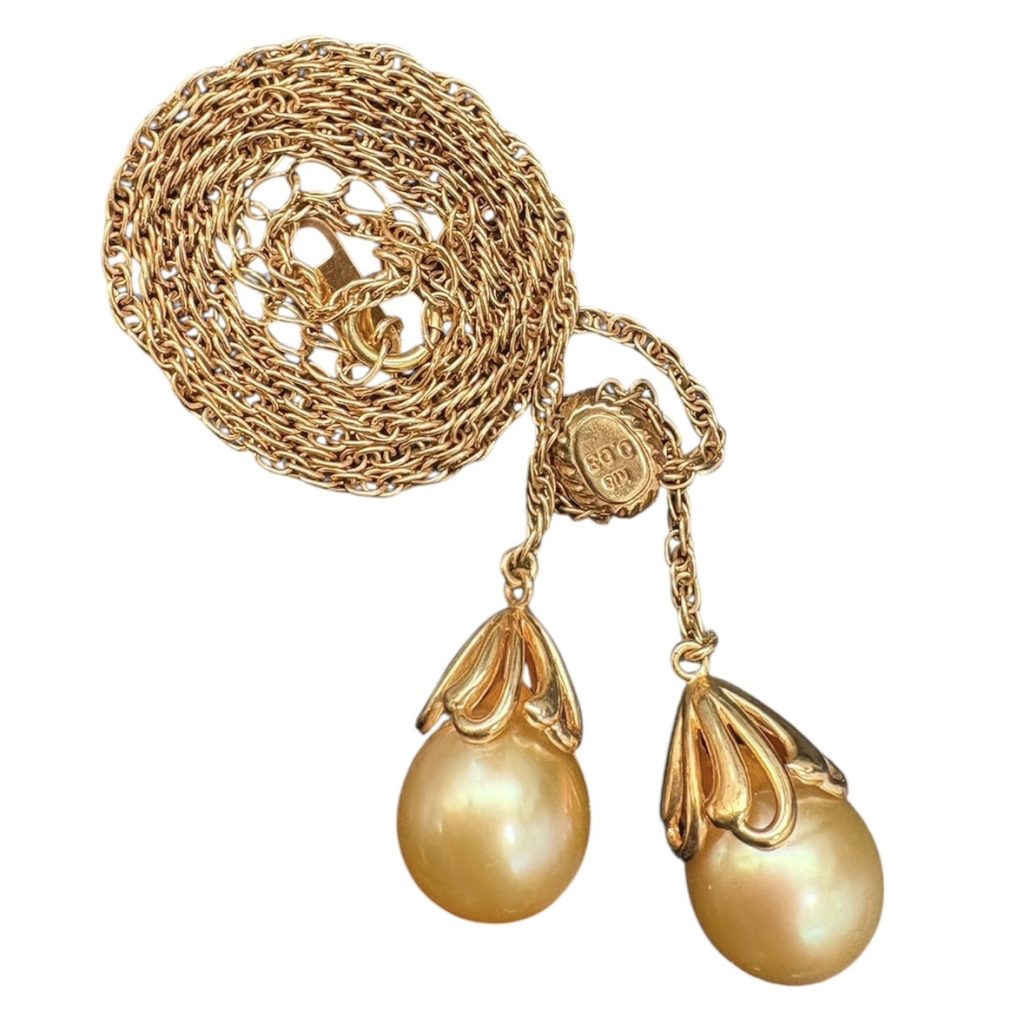 K18（18金）パール付き ネックレス