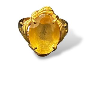 【シトリン リング】K18 18金 750