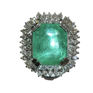 【Pt900 エメラルド リング】