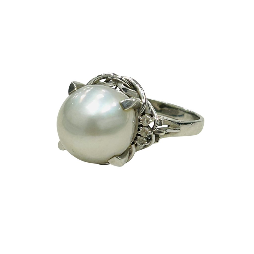 Pt900 パール付きリング