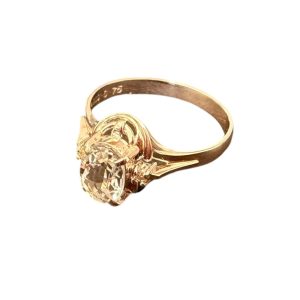 Pt900 プラチナ シトリン付きリング