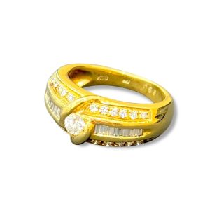 K18 メレダイヤ リング