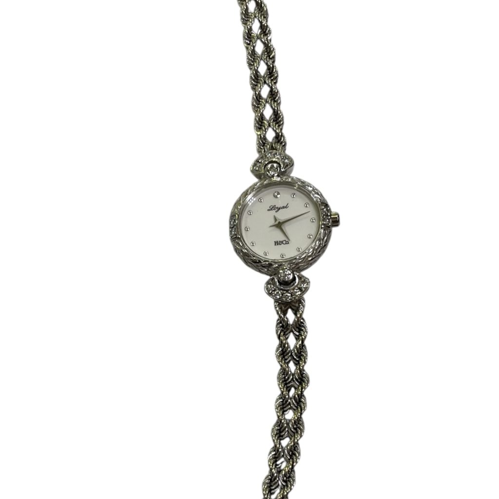 【K18WG 18金ホワイトゴールド 腕時計】