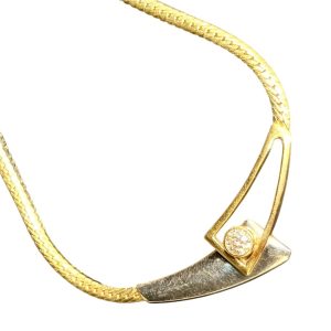 K18/Pt900 ネックレス メレダイヤ付き 石あり 18金 プラチナ アクセサリー