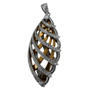 函館市 K18/Pt900 コンビ ダイヤモンド ペンダントトップ ジュエリー査定