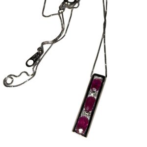 函館市 K18WG ルビー ネックレス 色石ジュエリー 宝石査定