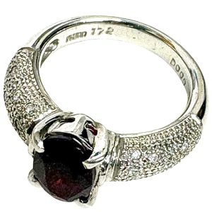 Pt900 ガーネットリング