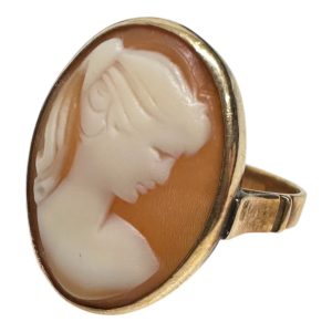 K18　リング　カメオ