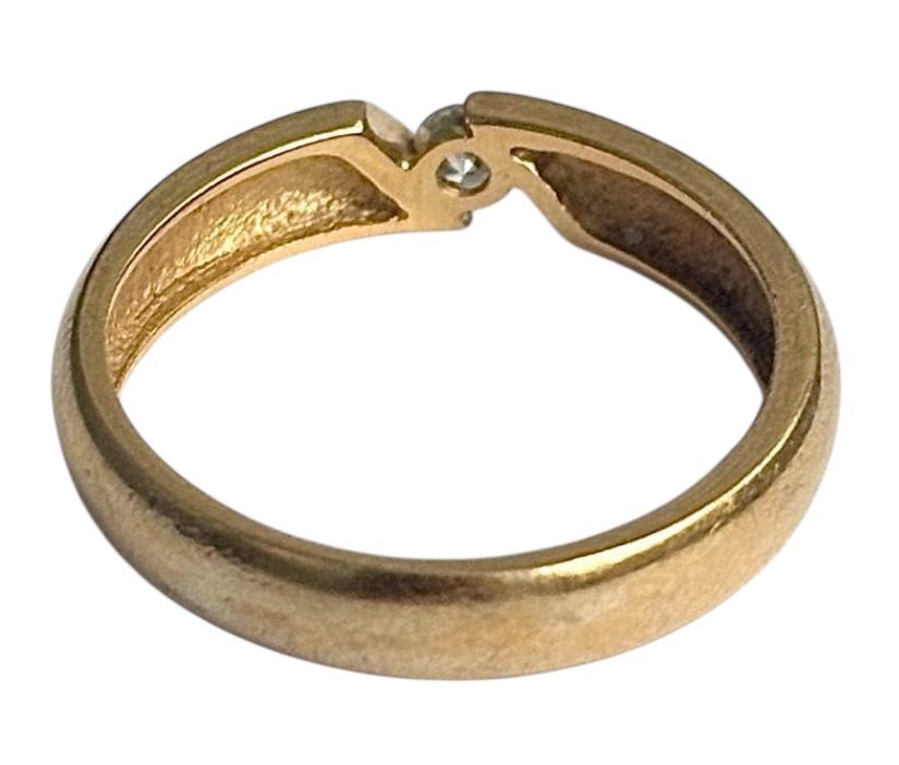 9k 9金　ダイヤモンド　ソリティアリング