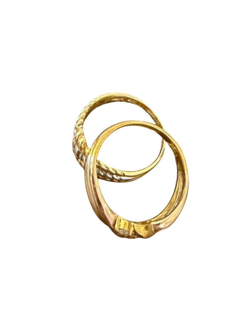 K18 Pt900 コンビ リング