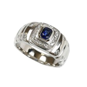 【Pt900(プラチナ900)　リング(指輪)/貴金属・アクセサリー・サファイヤ・宝石・メンズ・レディース】