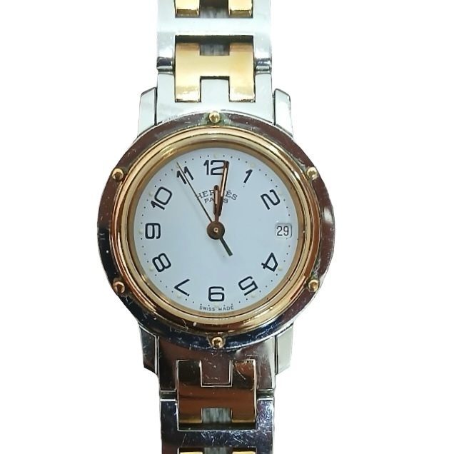 Hermès エルメス 時計 クリッパーCL3.240 アイボリー文字盤