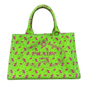 PRADA　カナパ　スイカ柄トートバッグ