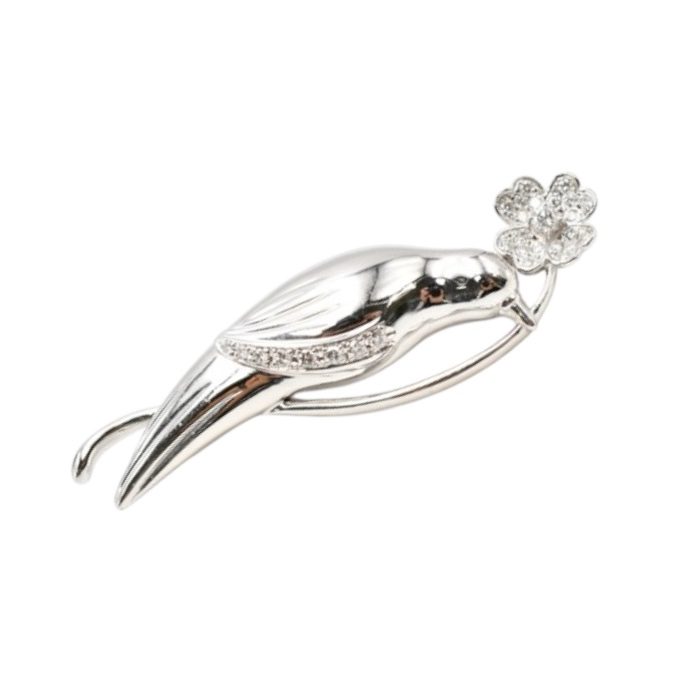 Pt900 プラチナ ダイヤブローチ