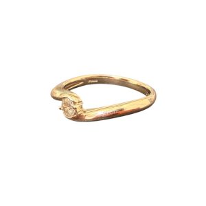 K18 18金 メレダイヤ付きリング