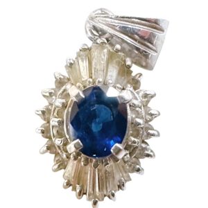 【Pt900(プラチナ900)　ネックレストップ/サファイア・貴金属・アクセサリー・ダイヤ・宝石・メンズ・レディース】