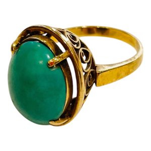 【貴金属】K18(18金)　ターコイズ付きリング　ジュエリー アクセサリー