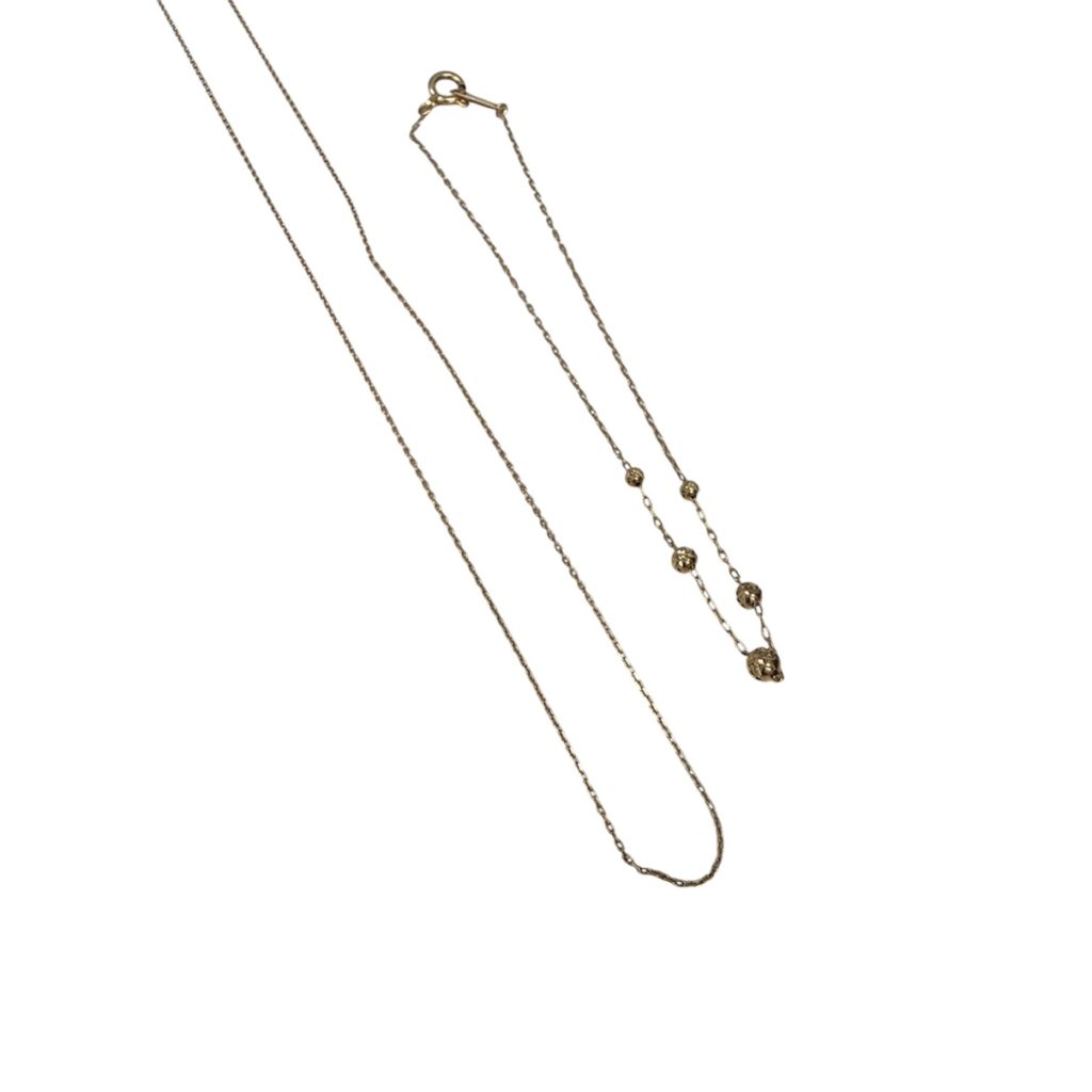 【K18 ネックレス・ブレスレット セット買取】18金アクセサリーをおまとめ査定しました｜函館市の金買取専門店