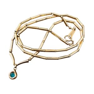 K18(18金)　エメラルド0.1ct　ネックレス