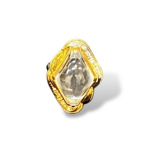 【ルチルクォーツ メレダイヤ リング】K18 18金 750