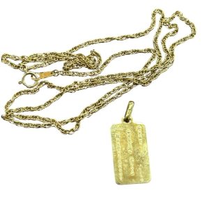 K18ネックレス（トップ付き）