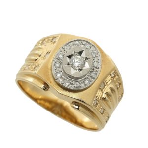 K18 Pt900 コンビリング ダイヤモンド ゴールド プラチナ