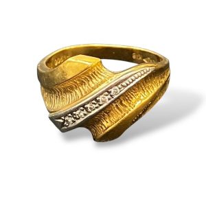 【メレダイヤ コンビリング】K18 18金 750 Pt900 プラチナ900