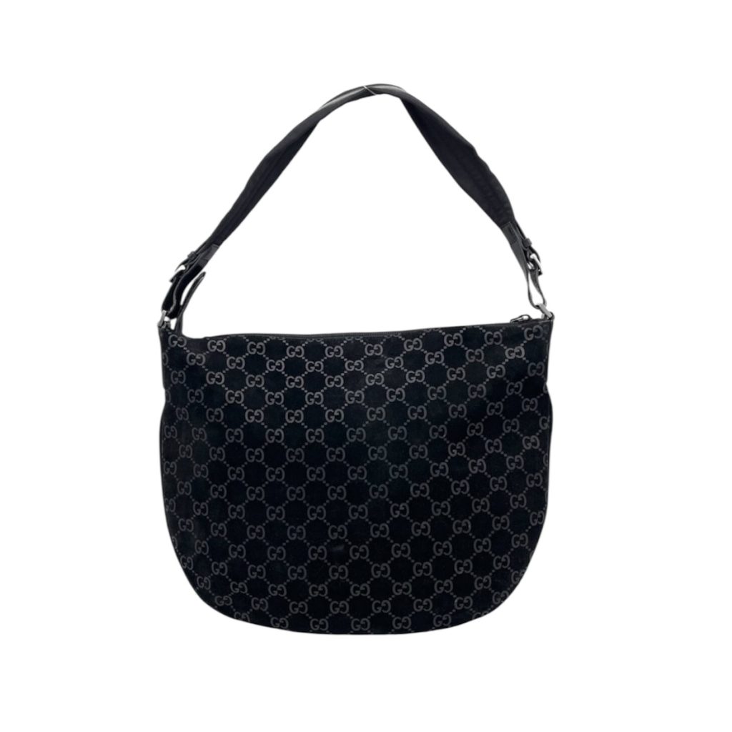 GUCCI グッチ GG柄スエードホーボーバッグ