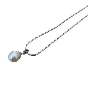 K18WG　パールネックレス