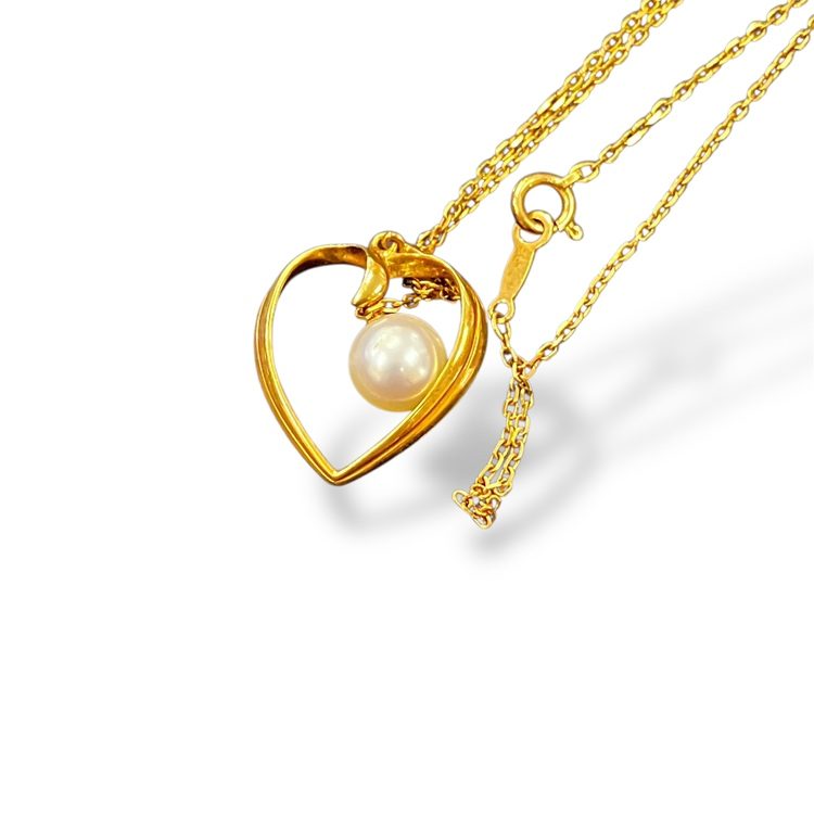 【パール(真珠)ネックレス】K18 18金 750