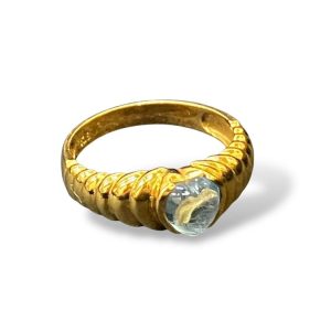 【アクアマリン リング】K18 18金 750