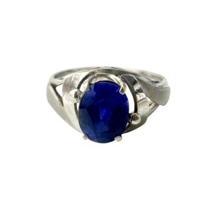 【サファイア リング】K14WG 14金 585