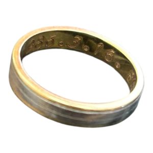 K18 Pt900 ハーフ コンビリング