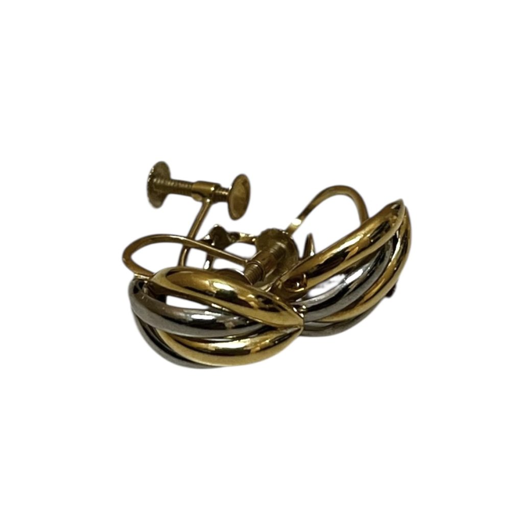 K18 Pt900 18金 プラチナ900 コンビ イヤリング