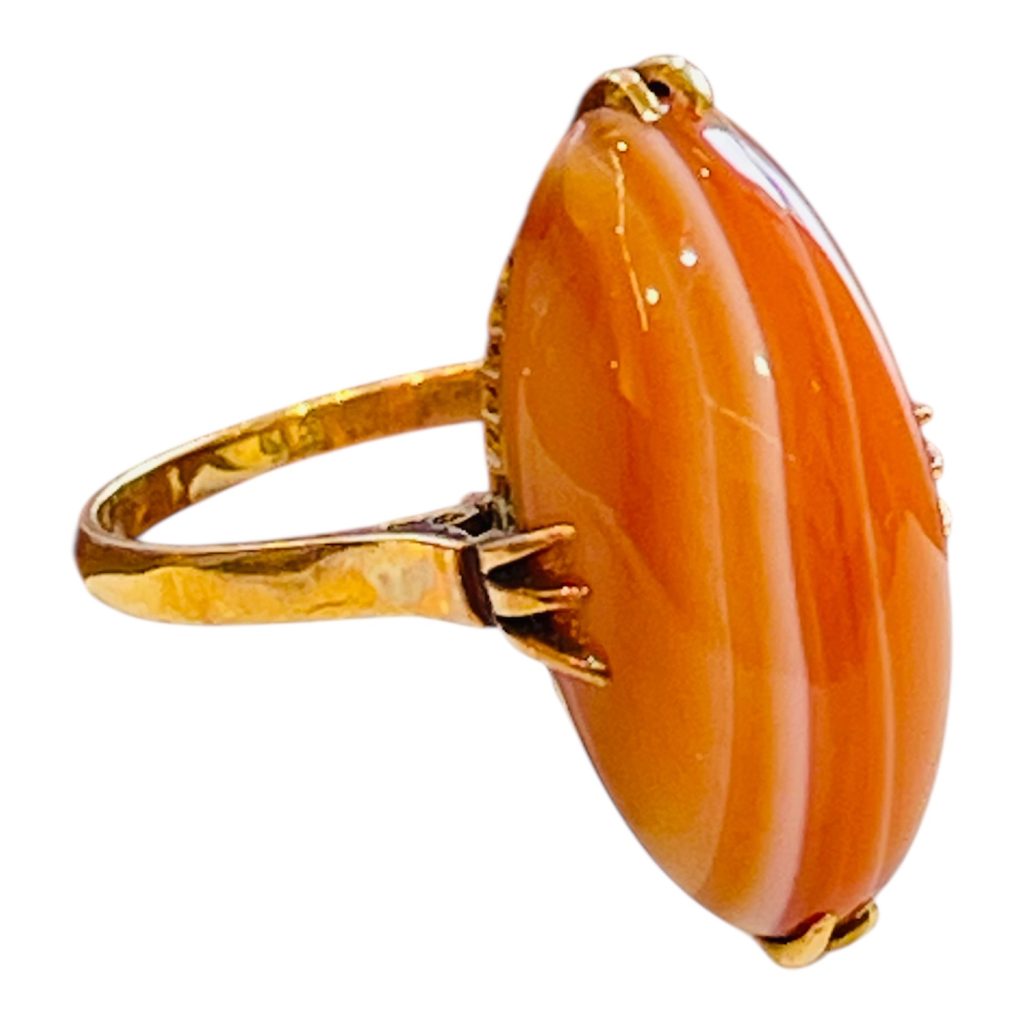 【貴金属】K18  (18金)　サードオニキス付きリング　指輪　ジュエリー アクセサリー