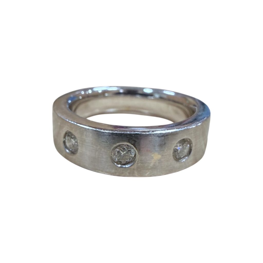 K18WG 18金ホワイトゴールド リング ダイヤモンド 山形市