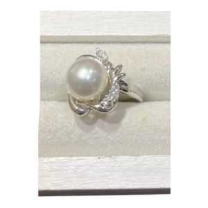 Pt900　パール付きリング