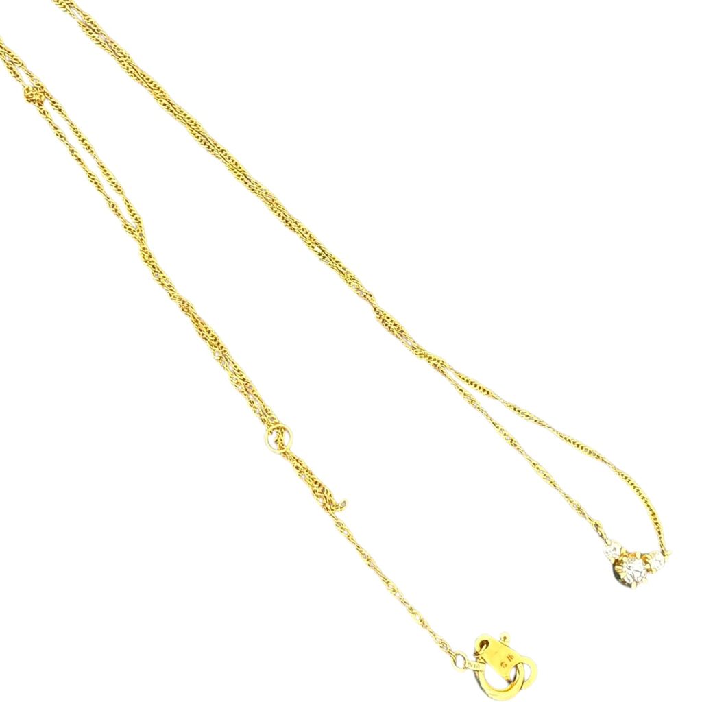 K18 18金 ダイヤネックレス