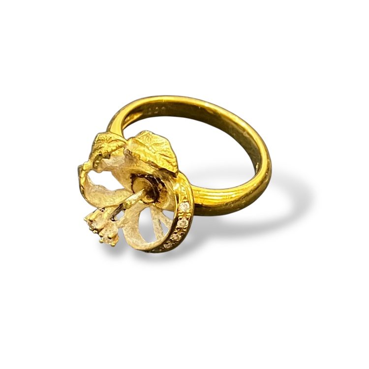 【宝石取れ メレダイヤ リング】K18 18金 750