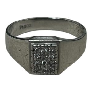 Pt900　リング　石付き