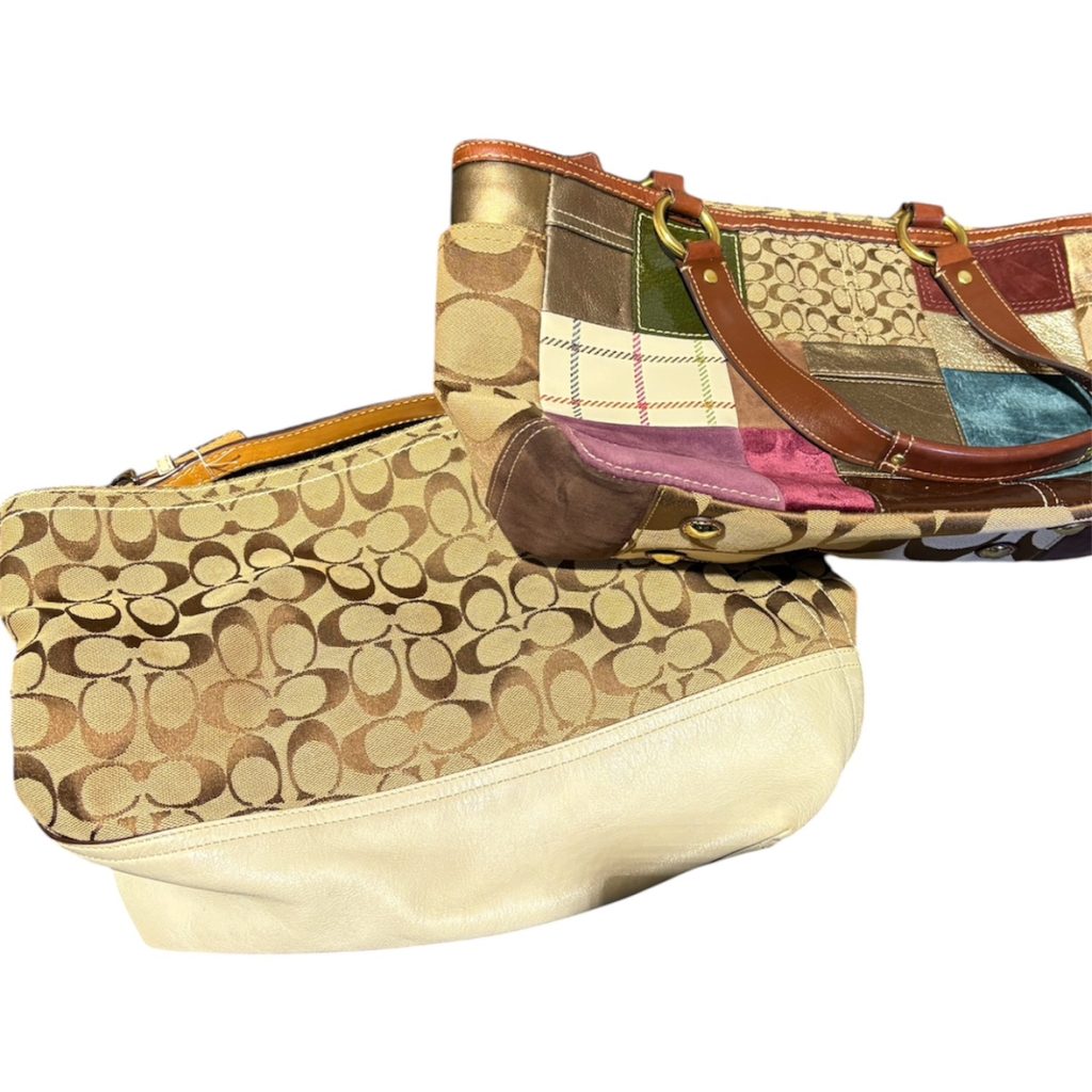 コーチ COACH シグネチャー柄＆パッチワーク バッグ