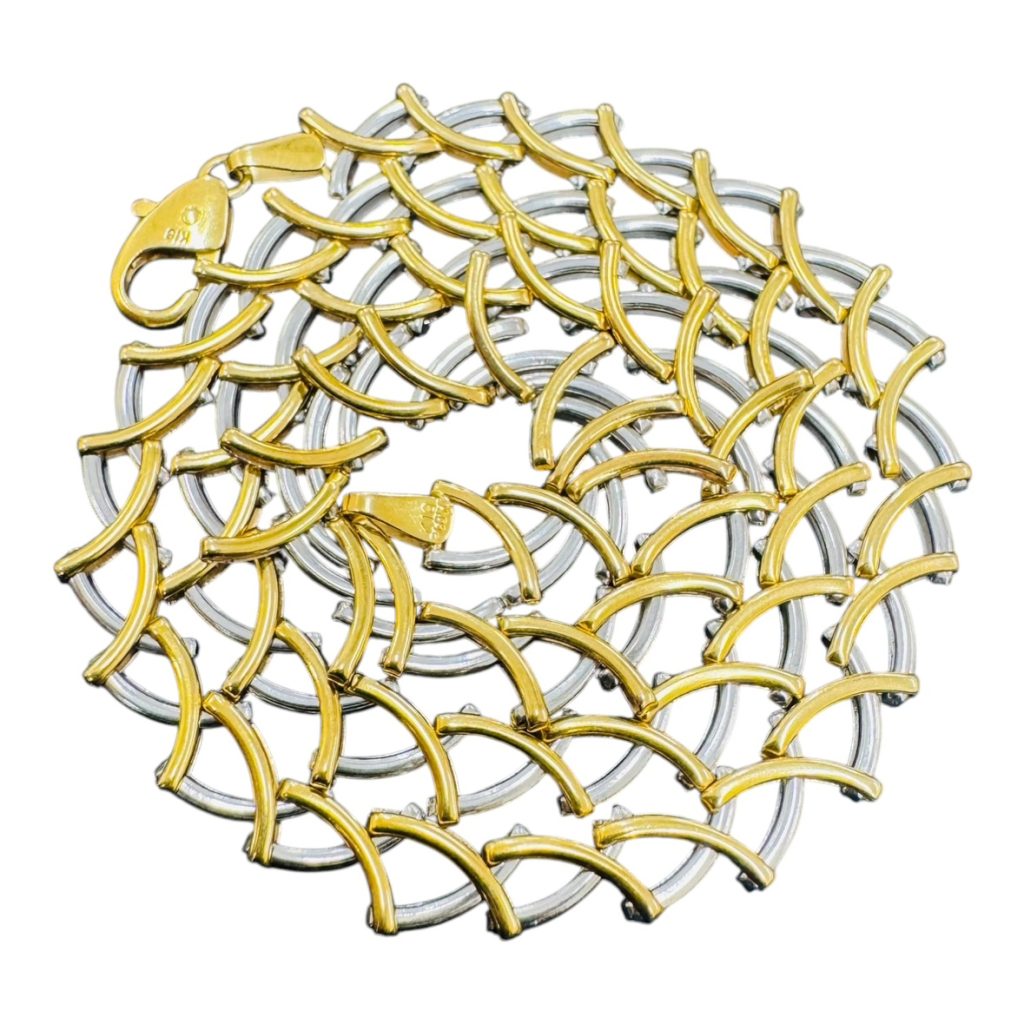 K18 Pt850 コンビ ネックレス 18金 プラチナ