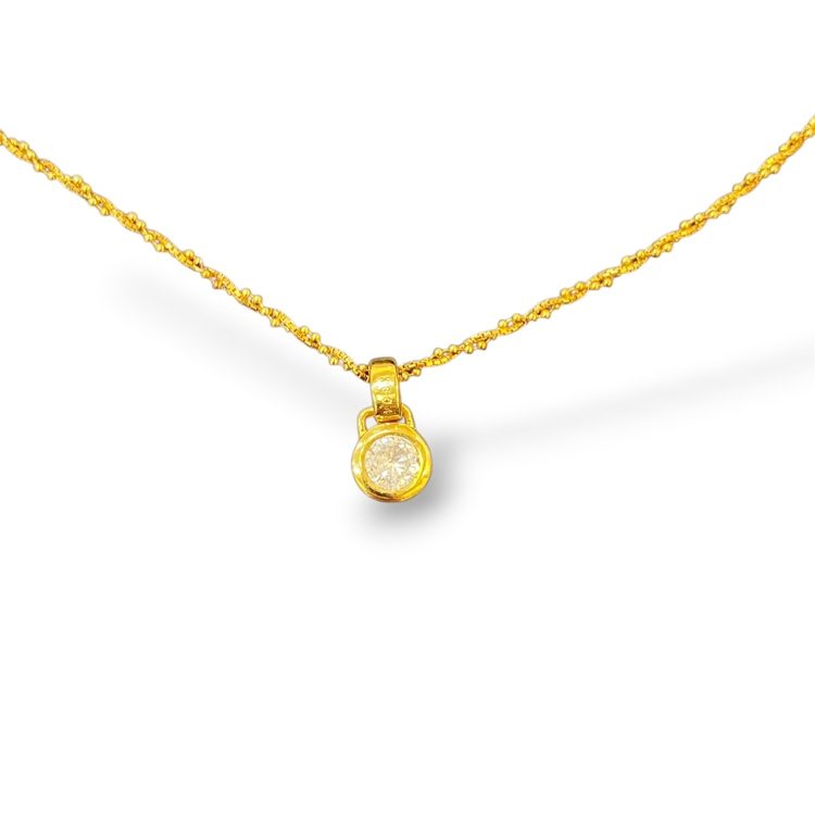 【ダイヤモンド0.19ct ネックレス】K18 18金 750